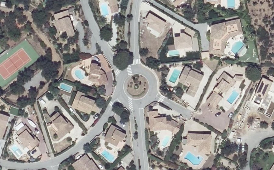 Vue aérienne du Place Santa Maxima