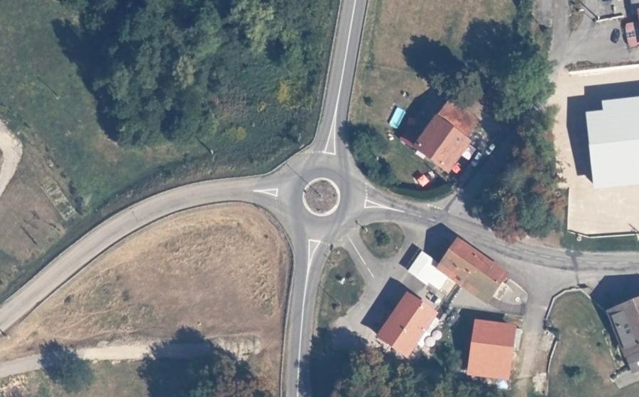 Vue aérienne du Rond-Point de la Foully