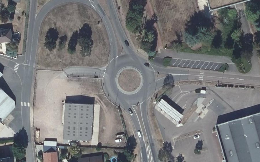 Vue aérienne du Rond-point Joséphine Baker