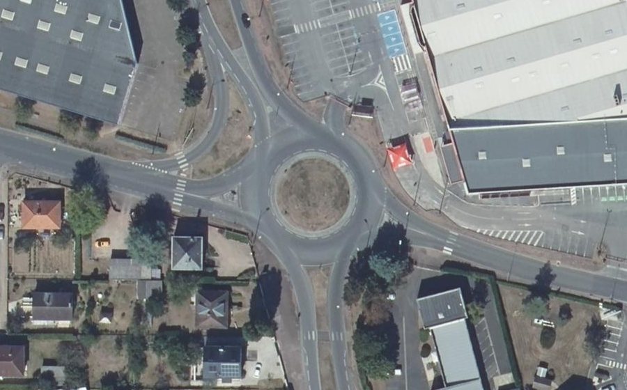 Vue aérienne du Rond-point André Périnaud