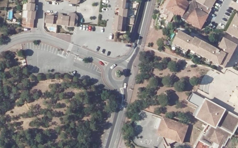 Vue aérienne du Rond-Point des Harkis