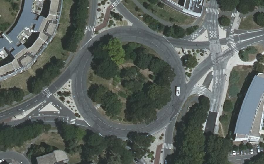 Vue aérienne du Rond-Point de l'Europe