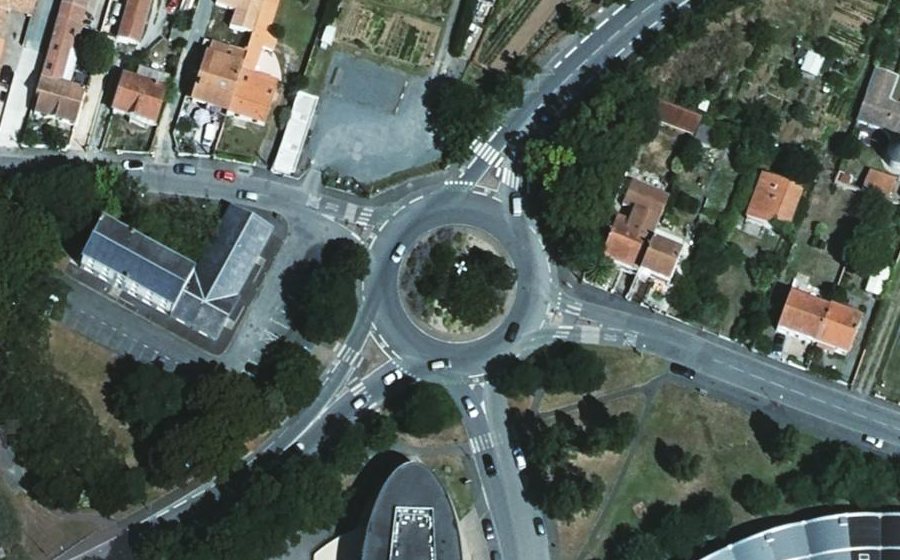 Vue aérienne du Rond-Point Jean Aumonnier