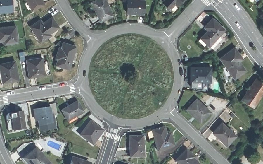 Vue aérienne du Rond-Point du Tilleul