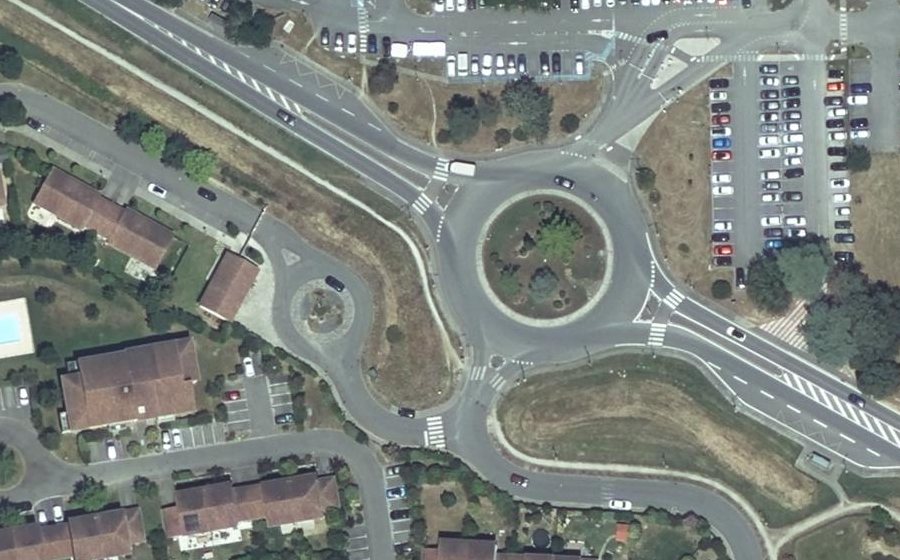 Vue aérienne du Giratoire des Cèdres