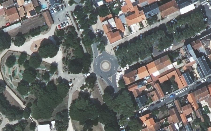 Vue aérienne du Rond-Point de la Légion d'Honneur