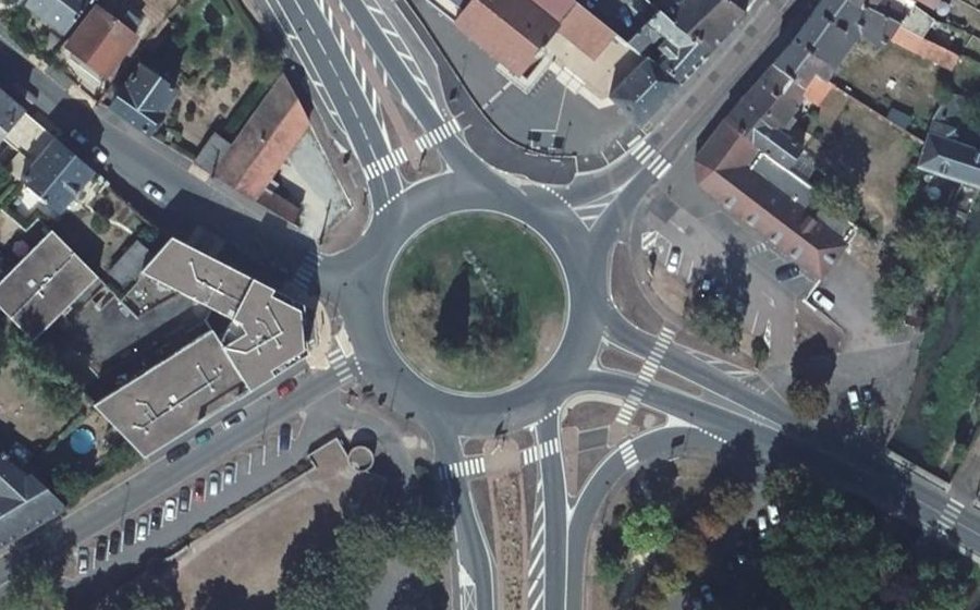 Vue aérienne de la Place de la Croix Joyeuse