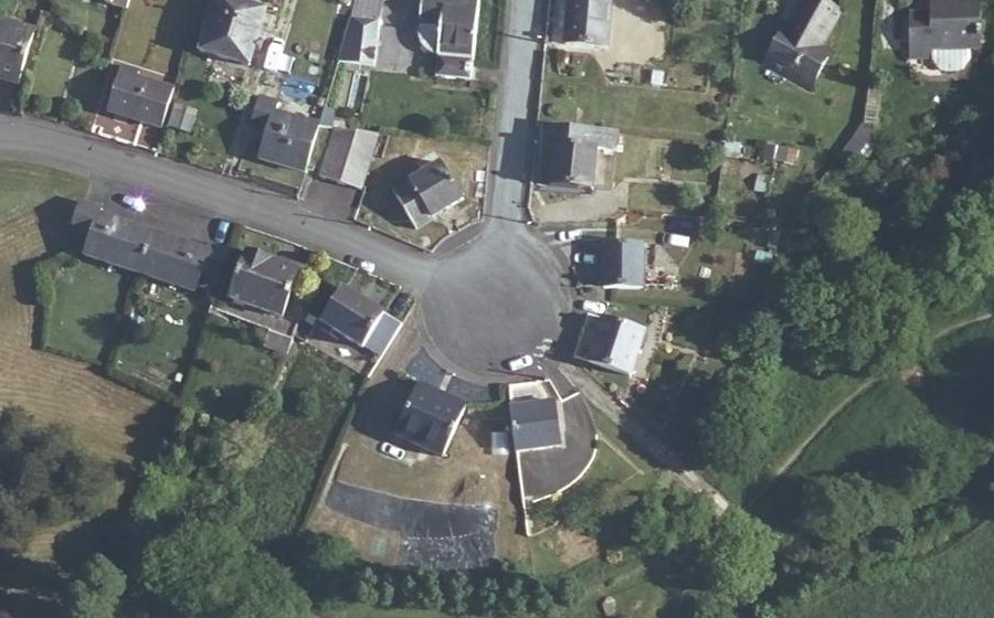 Vue aérienne du Rond-Point des Tisserands