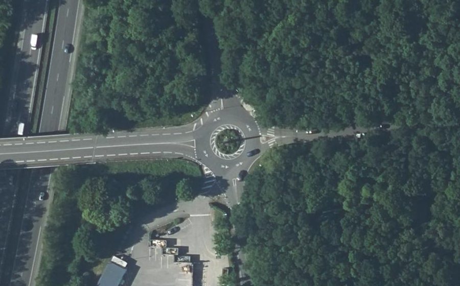 Vue aérienne du Place de la Pyramide