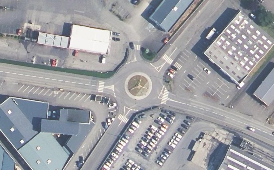 Vue aérienne du Giratoire du Neuvillé