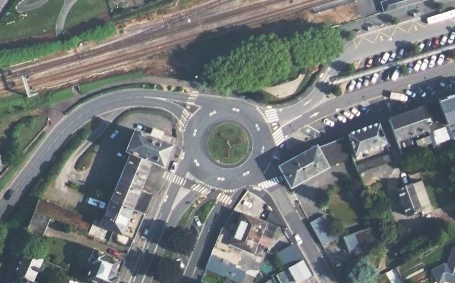 Vue aérienne du Giratoire de la Gare