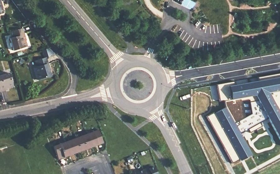 Vue aérienne du Giratoire des 4 Chemins