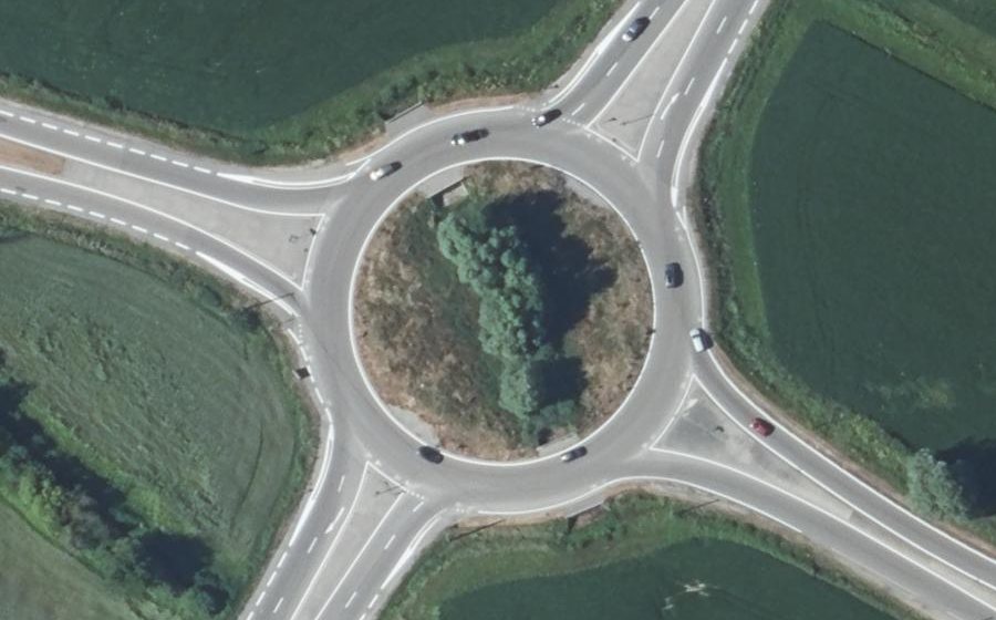 Vue aérienne du Rond-Point de la Chantereine