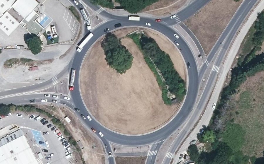 Vue aérienne du Rond-Point du Rieucoulon