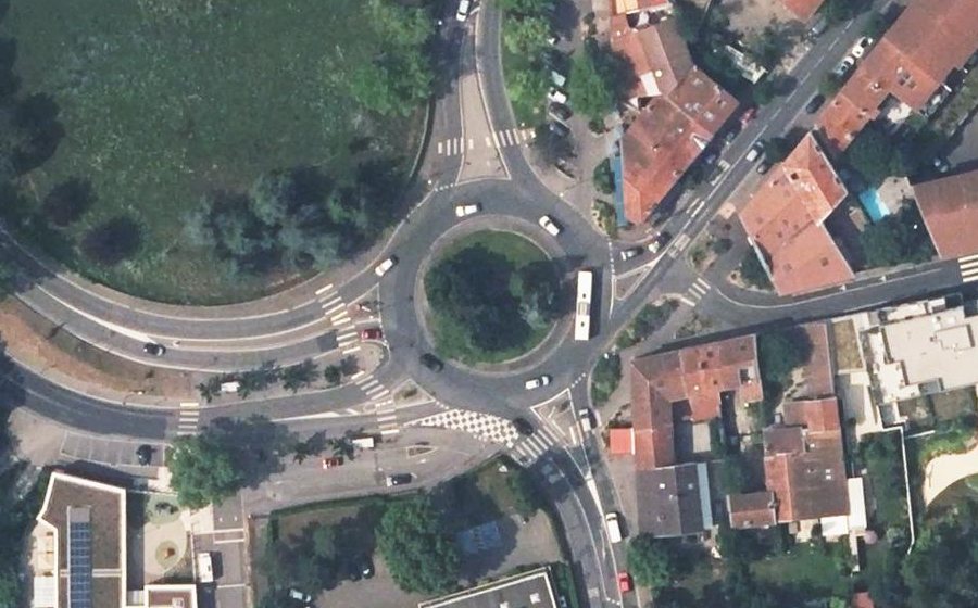 Vue aérienne de la Place d'Alaï