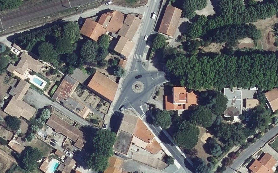 Vue aérienne du Rond-Point du Maréchal de Lattre de Tassigny
