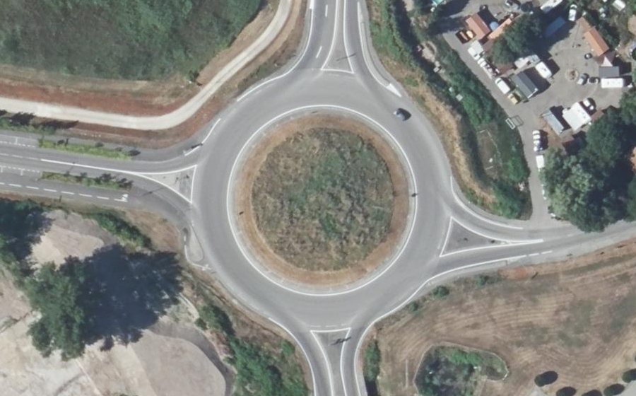Vue aérienne du Ront-Point de la Plaine