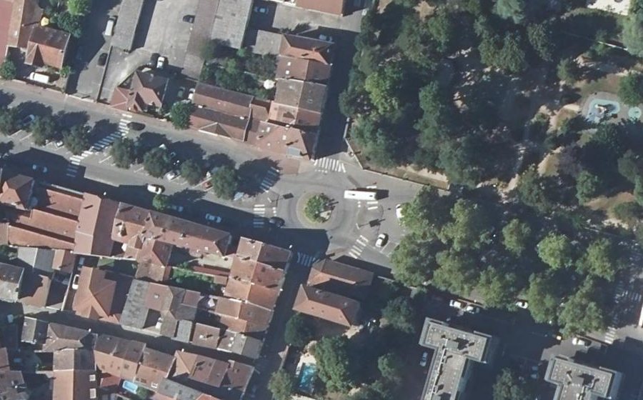 Vue aérienne du Rond-Point du Champ de Mars