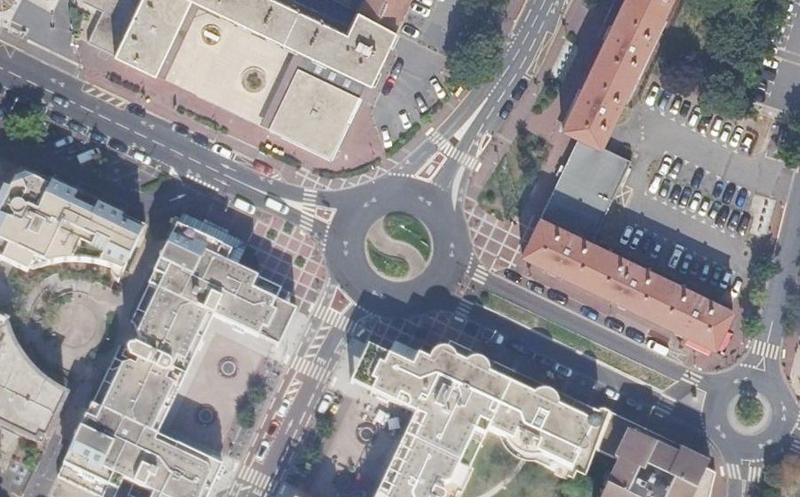 Vue aérienne du Place Robert Bichet