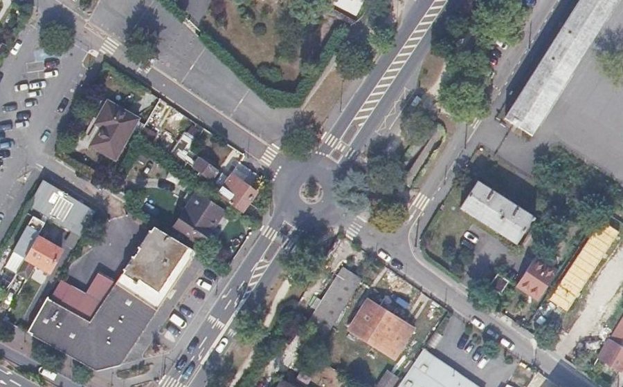 Vue aérienne du Rond-Point Tristan de Lima