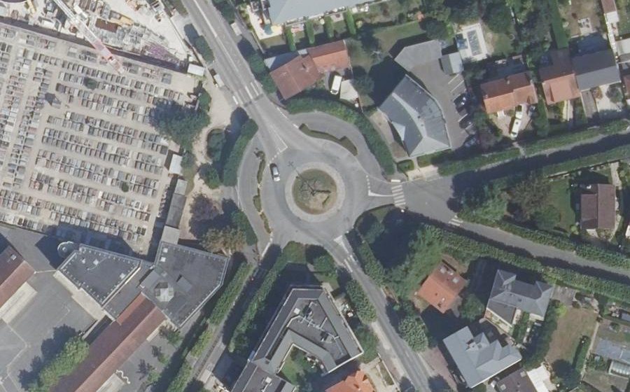 Vue aérienne de la Place Roosevelt