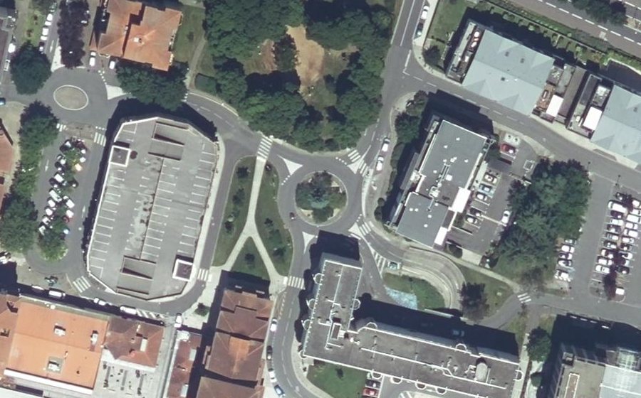 Vue aérienne du Rond-Point de la Fraternité