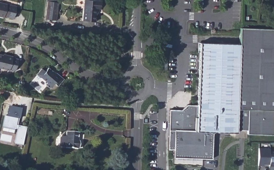 Vue aérienne du Rue des Cent Sillons