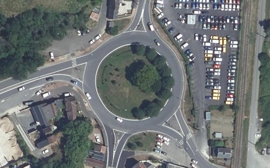 Vue aérienne du Carrefour de l'Europe