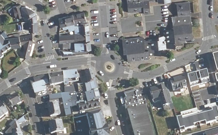 Vue aérienne du Rond-Point de la Grande Porte