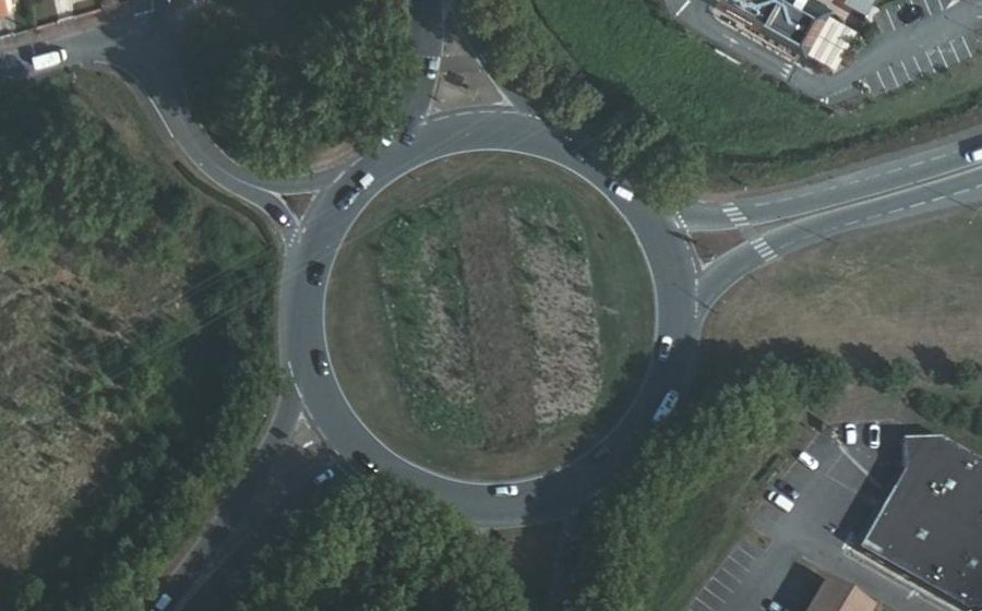 Vue aérienne du Rond-Point du Brillouet