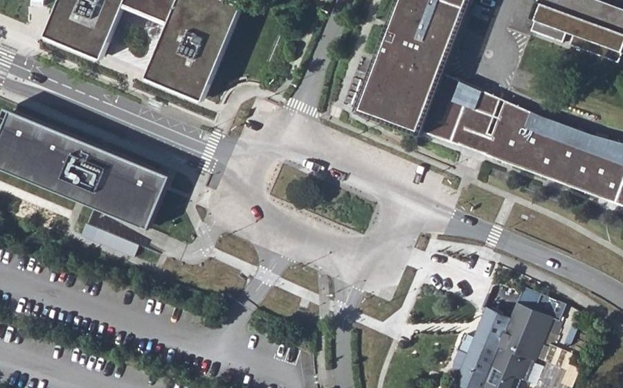 Vue aérienne du Esplanade Georges Brassens