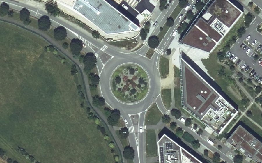 Vue aérienne du Rond-Point de Vidalhan