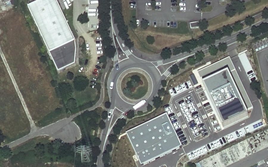 Vue aérienne du Rond-point Adolphe Jauréguy