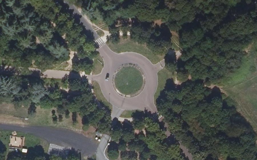Vue aérienne du Rond-Point de Mortemart