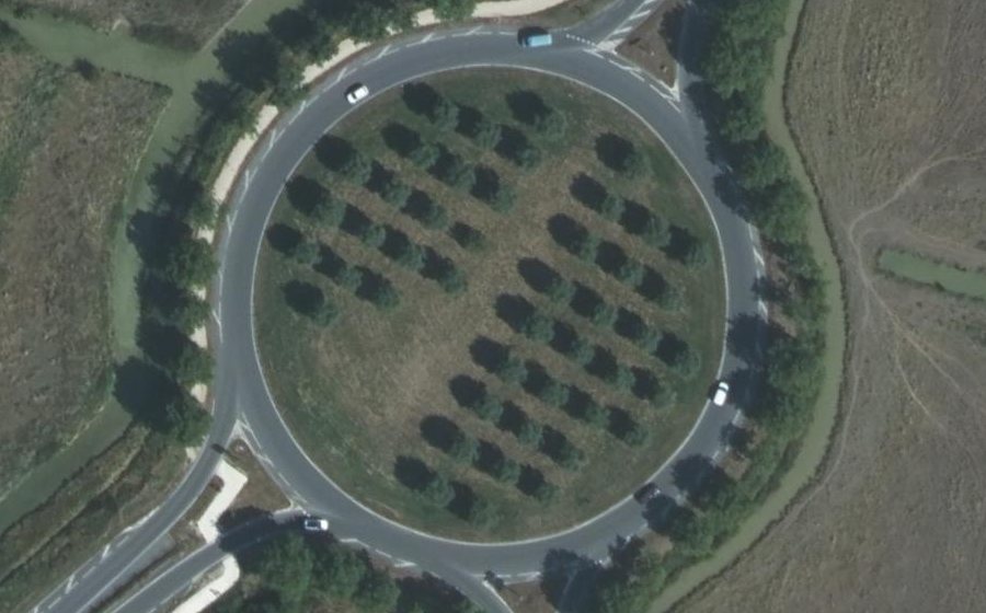 Vue aérienne du Rond-Point de la Prée des Canons