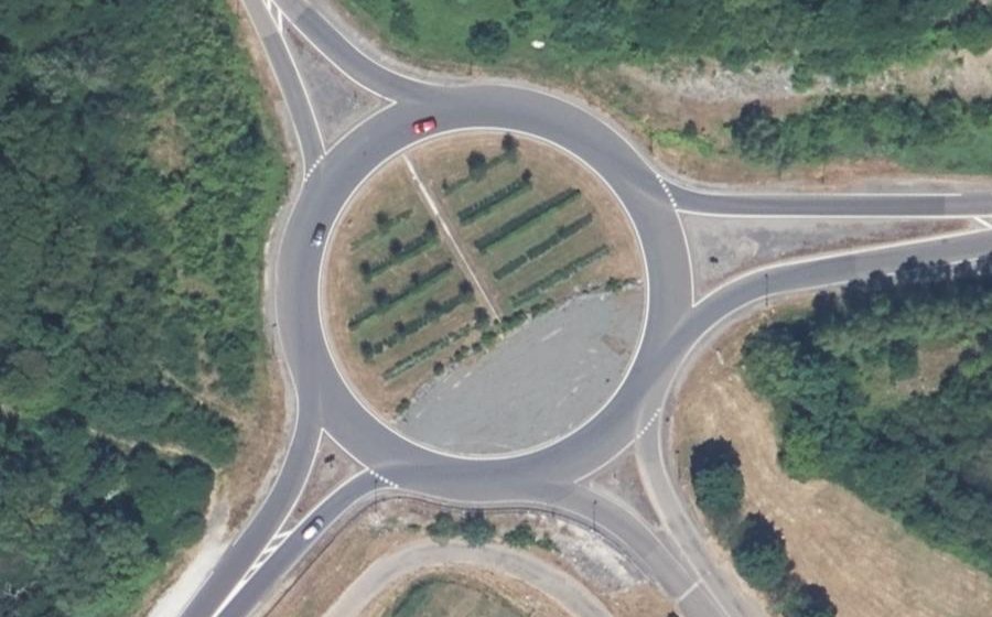 Vue aérienne du Rond-Point du Mont-Girard