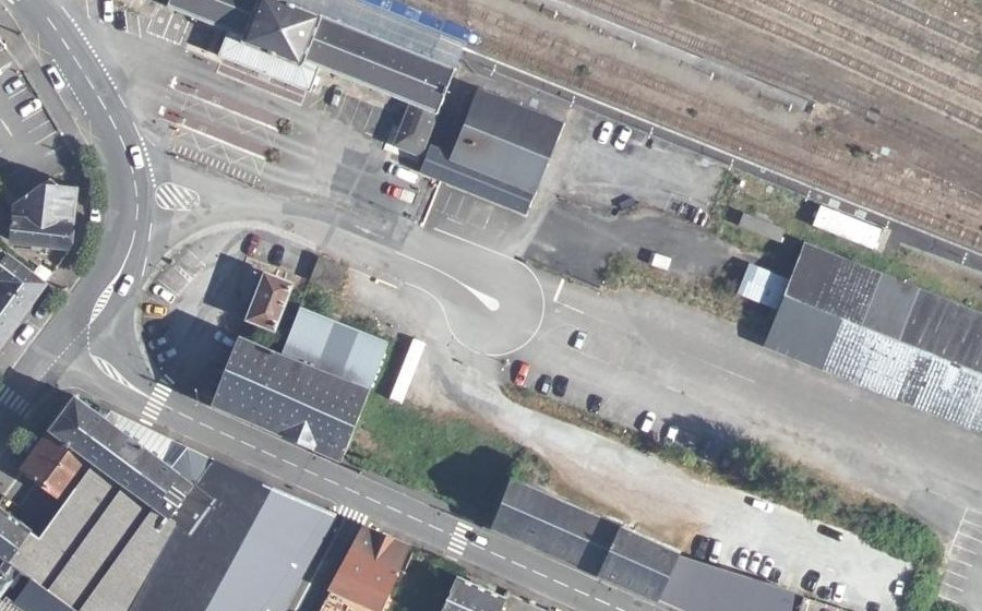 Vue aérienne du Place de la Gare