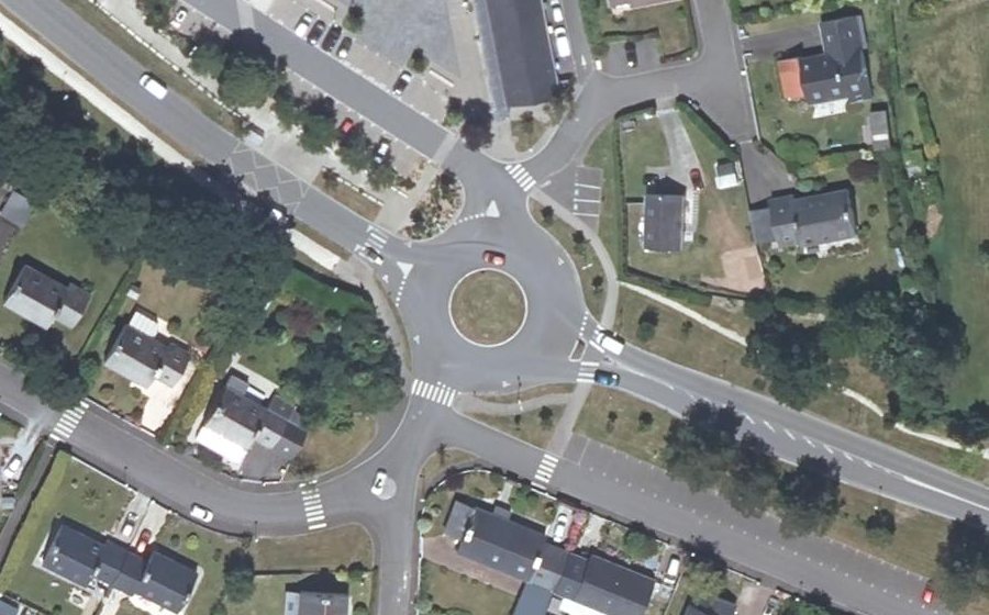 Vue aérienne du Rond-Point des Chardons