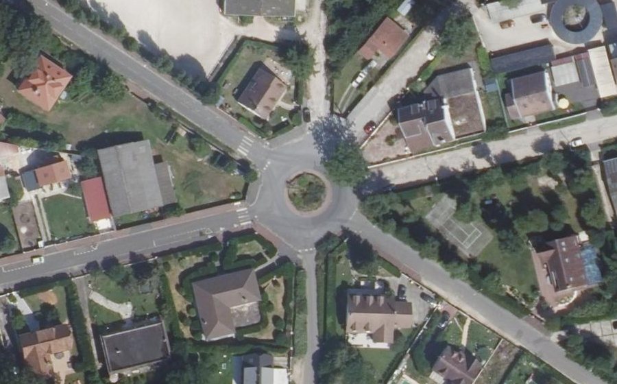 Vue aérienne du Carrefour de la Patte d'Oie