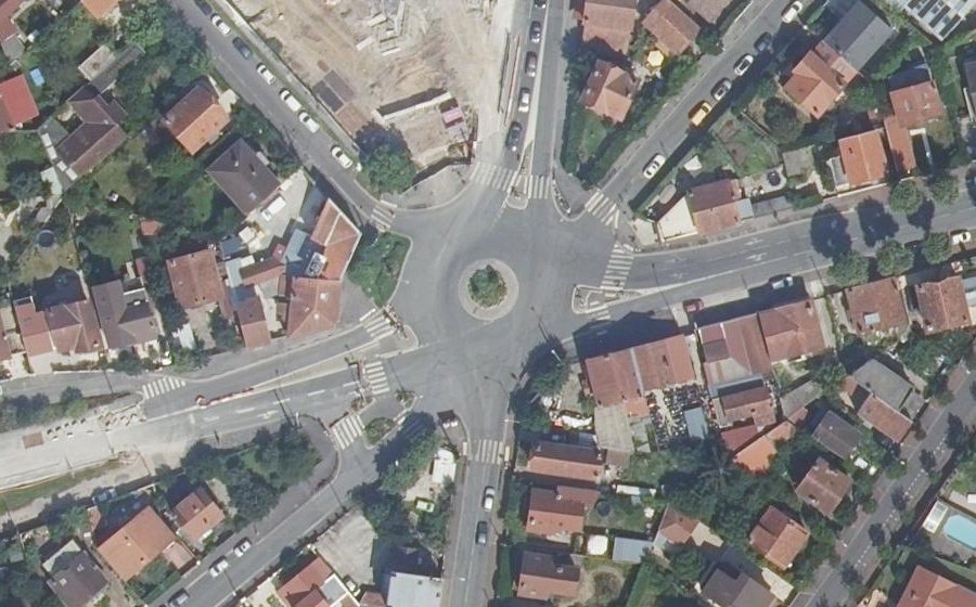Vue aérienne du Place Roland Cauchy