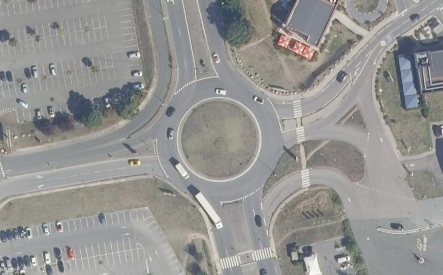 Vue aérienne du Route Renault