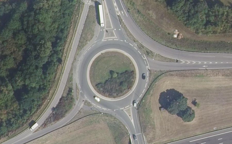 Vue aérienne du Route Renault