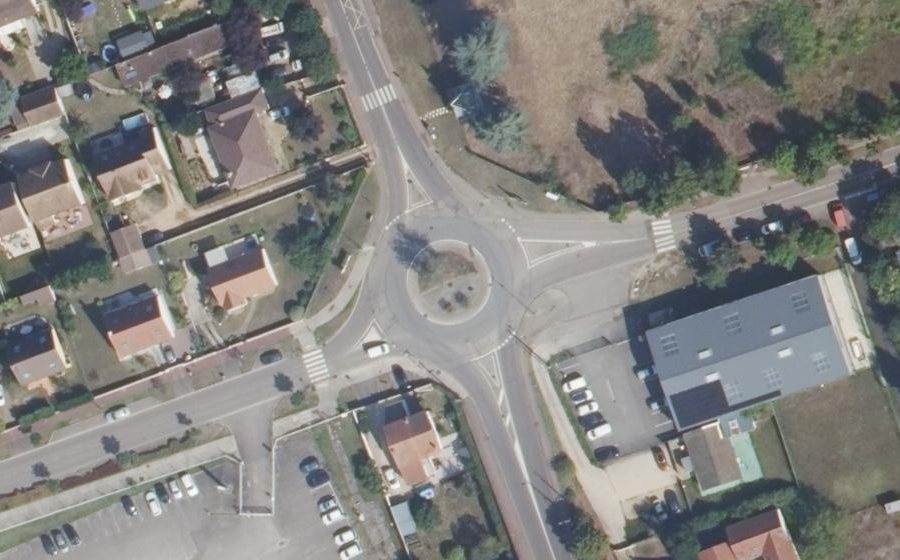 Vue aérienne du Rond-Point Charles de Gaulle