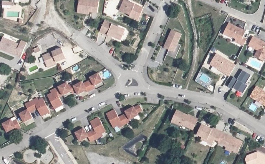 Vue aérienne du Rue Lucie Aubrac