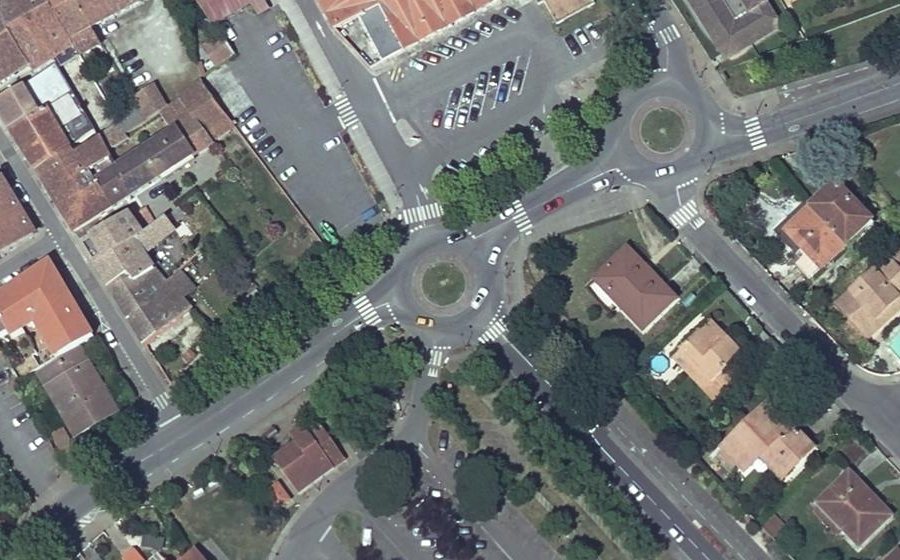 Vue aérienne du Rond-Point Utébo