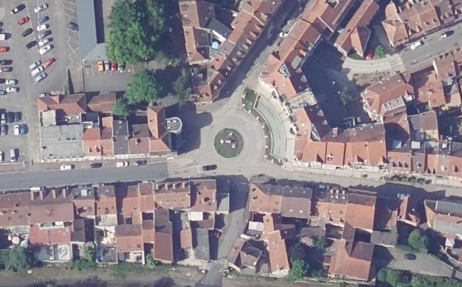 Vue aérienne du Place Goethe