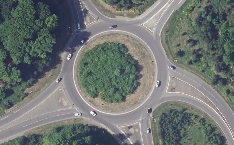 Vue aérienne du Rond-Point Sud
