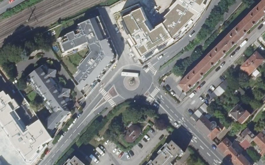 Vue aérienne du Rue de Viry