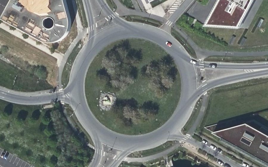 Vue aérienne du Rond-Point de l'Europe
