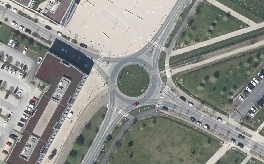 Vue aérienne du Rond-Point Louis Victor de Broglie